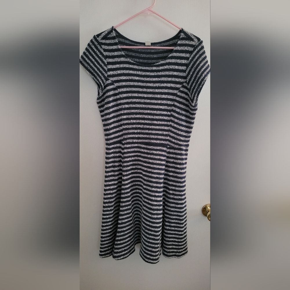 Navy and White Dress